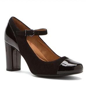 Clarks Black Patent Leather Heels